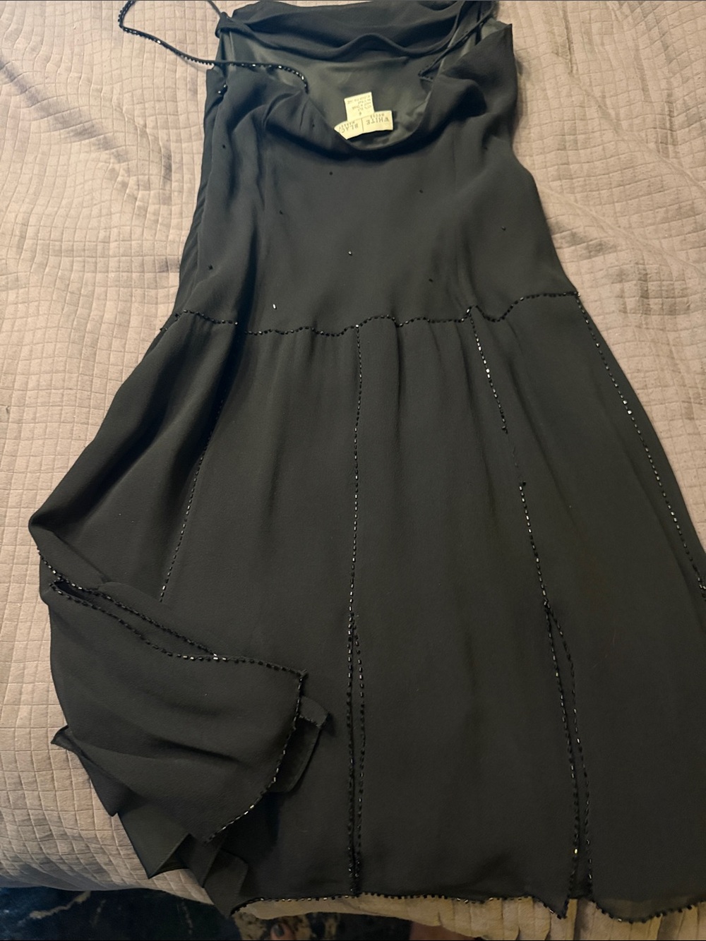 White House black market. Black Beaded Slip Dress